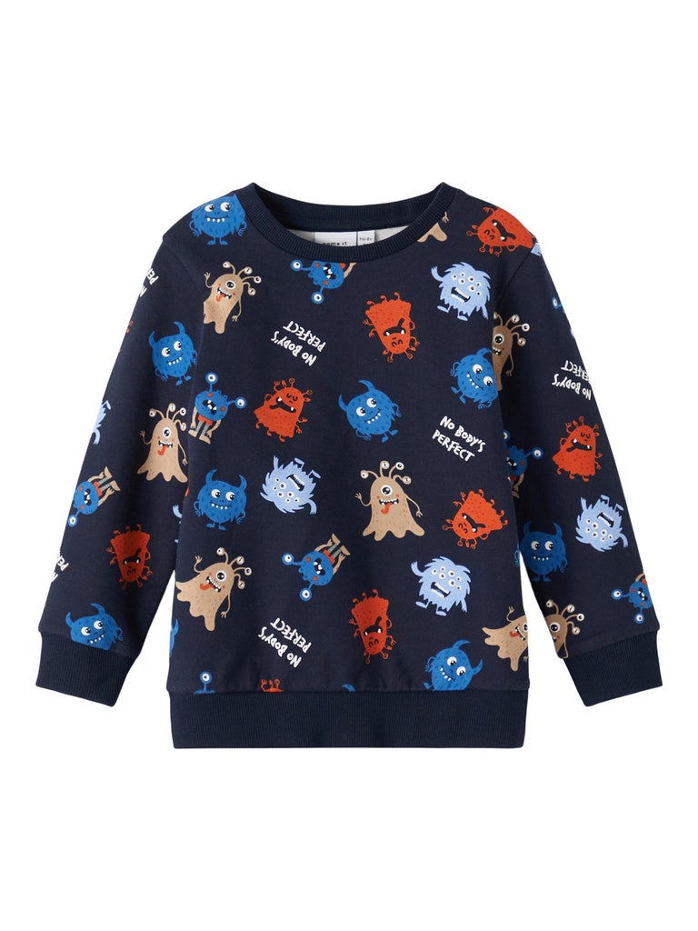 Name it Mini Boy Monster Print Sweatshirt