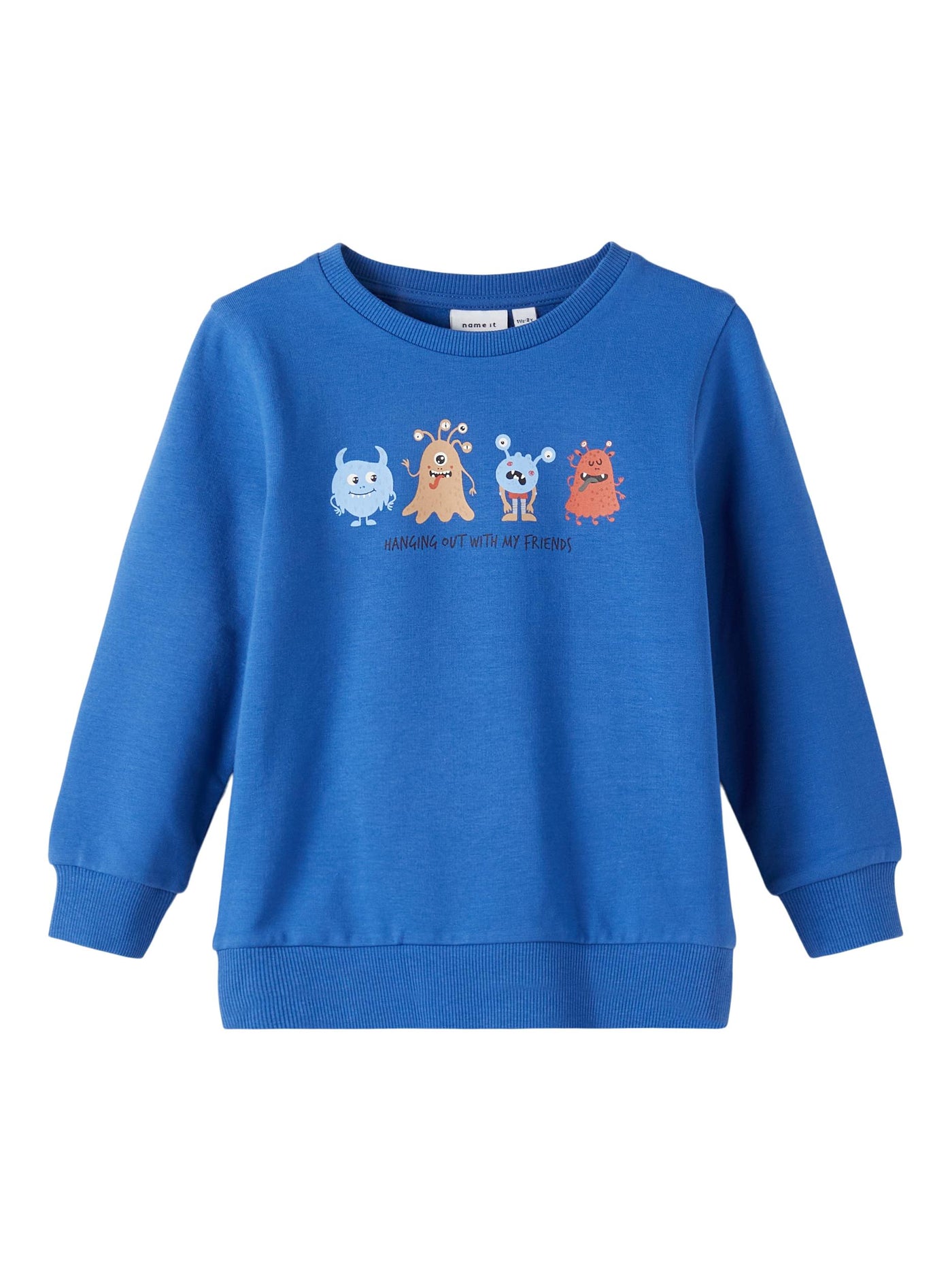 Name it Mini Boy Blue Monster Print Sweatshirt