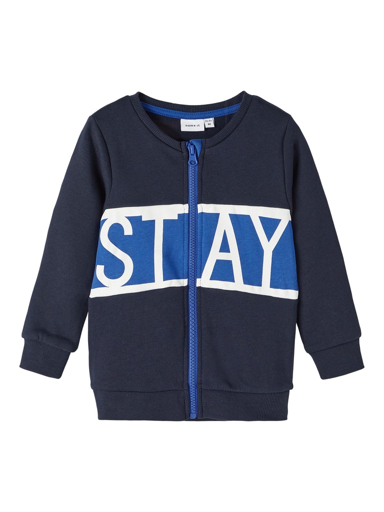 Name It Toddler Boys Zip Up Hoodie With Slogan