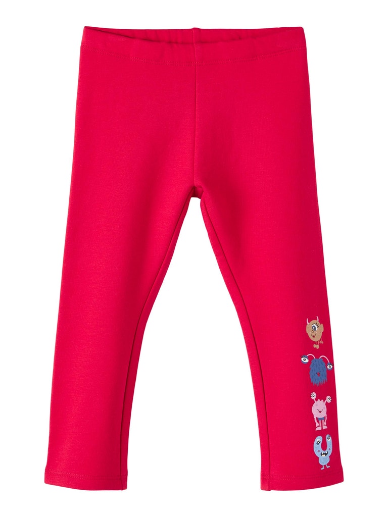 Name it Toddler Girl Red Monster Print Sweat Leggings