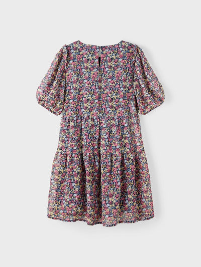 Name it Girls Short Sleeve Floral Print Dress