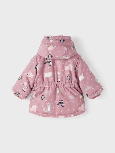 Name it Baby Girl Animal Print Padded Winter Jacket