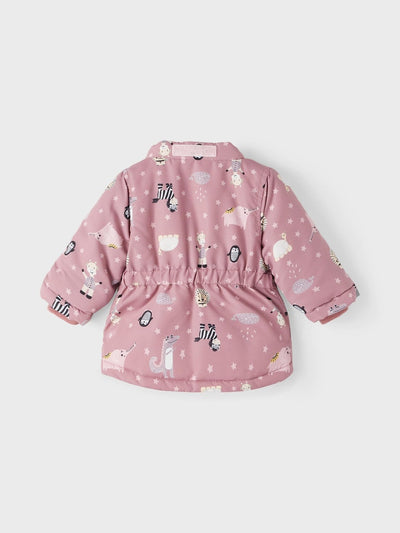Name it Baby Girl Animal Print Padded Winter Jacket