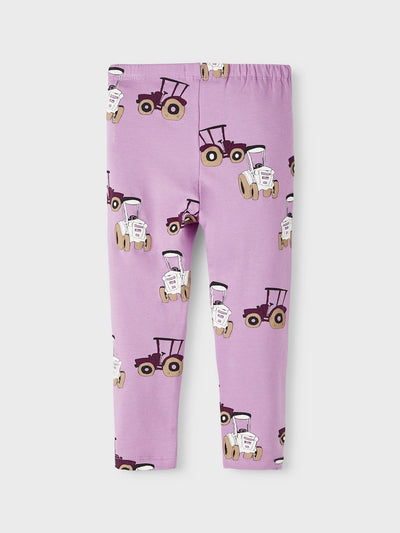 Name it Mini Girl Tractor Print Sweat Leggings