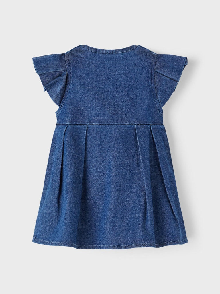 Name it Baby Girl Soft Box Pleat Denim Dress