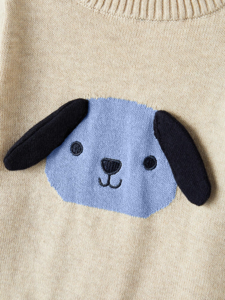Name It Baby Boy Knitted Cotton Doggie Jumper