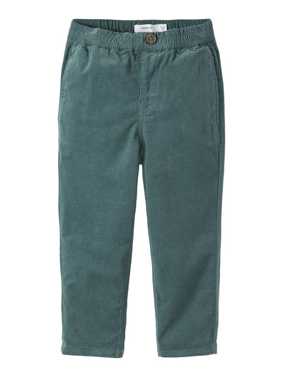 Name it Mini Boys Green Corduroy Trousers