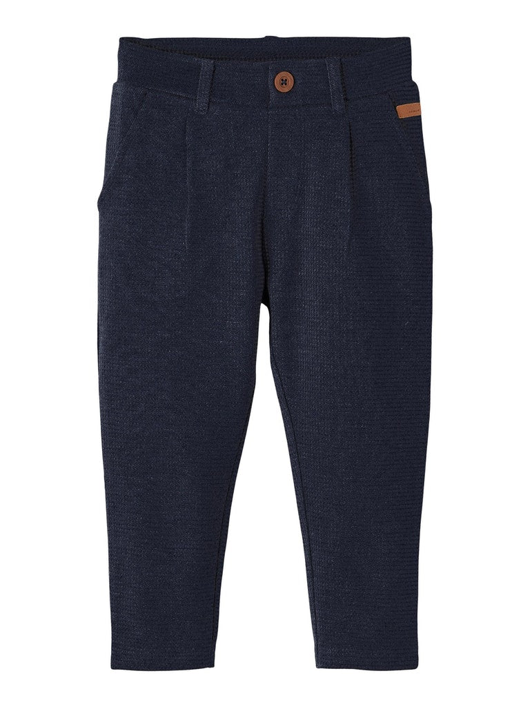 Name it Boys Soft Navy Checked Trousers