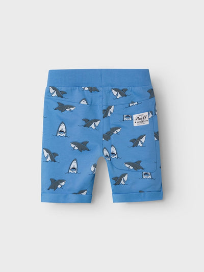 Name it Toddler Boys Blue Shark Sweat Shorts