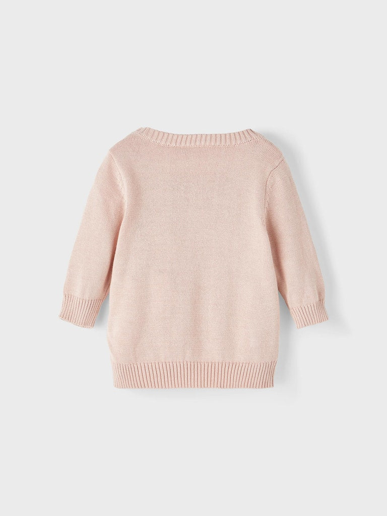 Name it Baby Girl Knitted Bunny Sweater - Pink