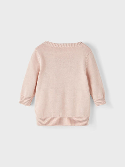 Name it Baby Girl Knitted Bunny Sweater - Pink
