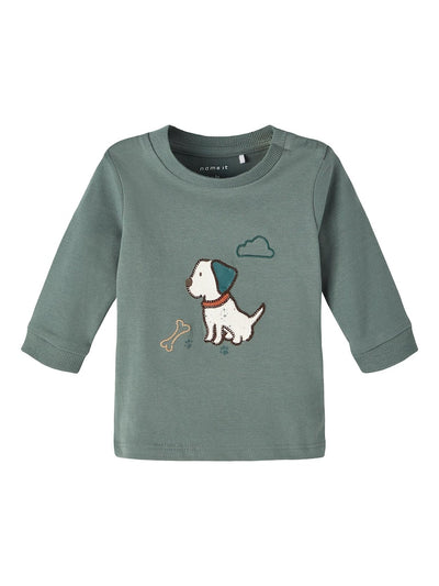 Name It Baby Boy Puppy Print Top