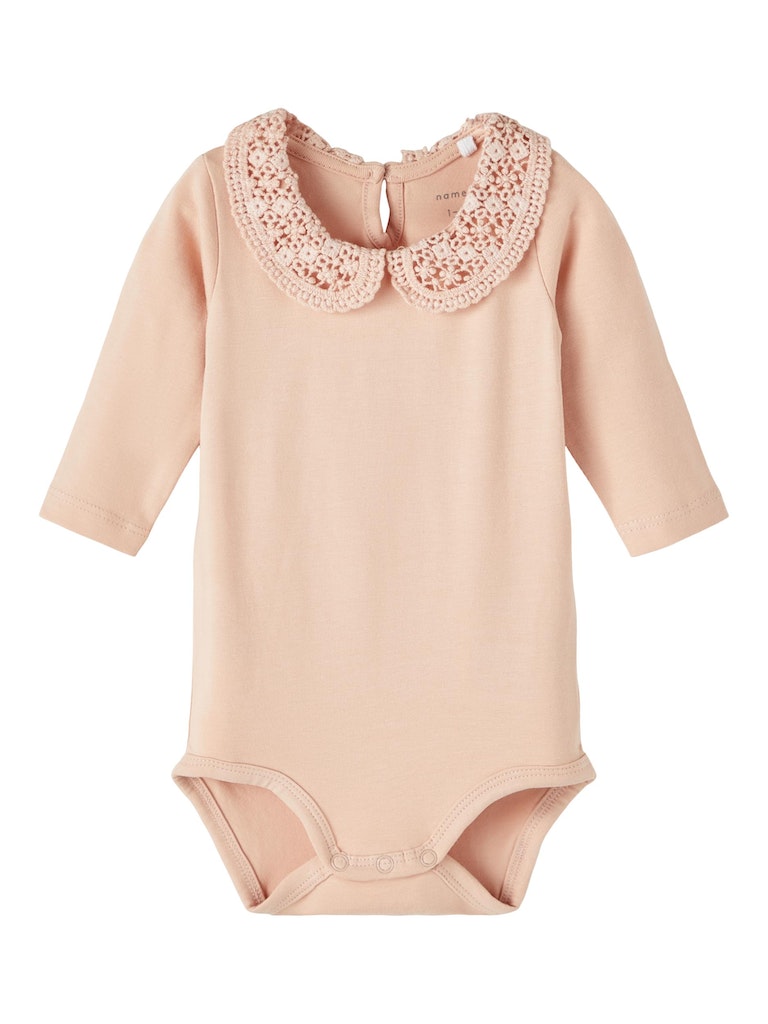 Name it Baby Girl Lace Collard Body Suit -Pink