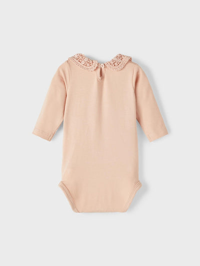 Name it Baby Girl Lace Collard Body Suit -Pink