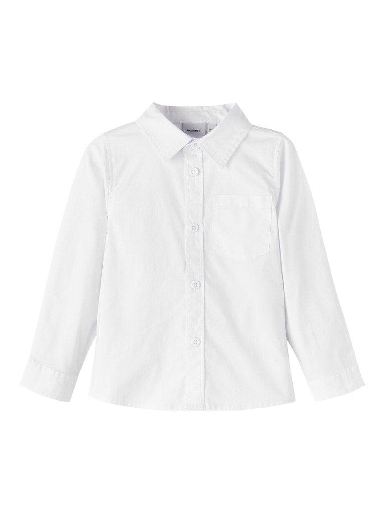 Name It Toddler Boy White Cotton Shirt