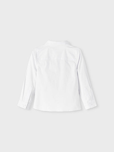 Name It Toddler Boy White Cotton Shirt