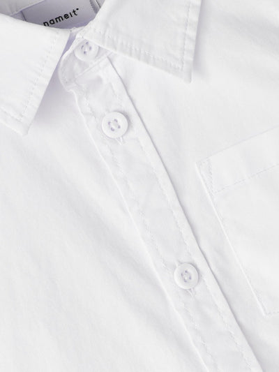 Name It Toddler Boy White Cotton Shirt