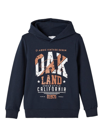 Name It Boys Graphic Print Hoodie - Navy