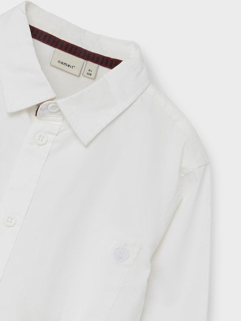 Name It Boys Long Sleeved White Shirt
