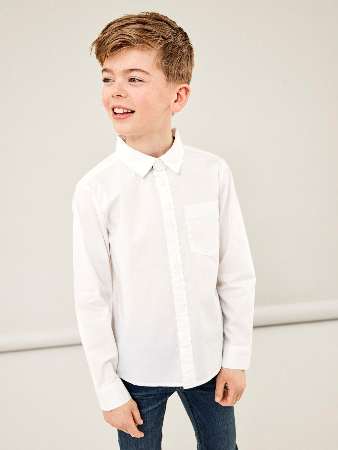 Name It Boys Long Sleeved White Shirt