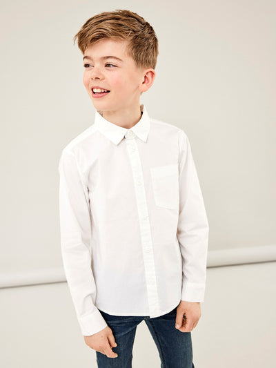 Name It Boys Long Sleeved White Shirt