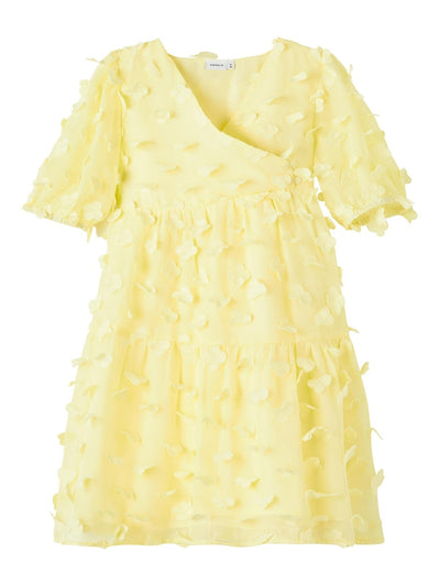 Name it Girls Short Sleeved Lemon Dress