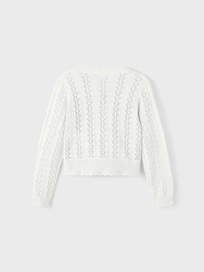 Name it Girls Knitted Cardigan - White