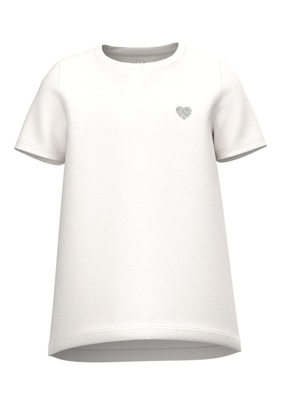 Name it Girls Short Sleeve Tee - White