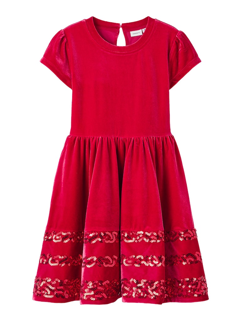 Name it Girls Red Velvet Sequin Dress