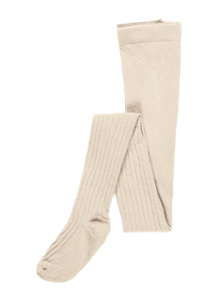 Name it Girls Ribbed Knit Tights - Cream