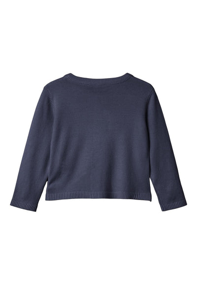 Name it Mini Girls Short Knit Cardigan - Navy Blue