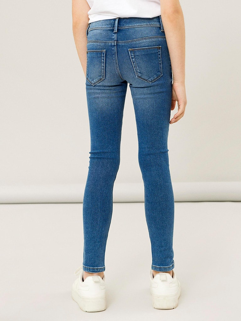 Name it Girls Stretch Denim Skinny Jeans - Med Blue – Hopscotch Kids Store