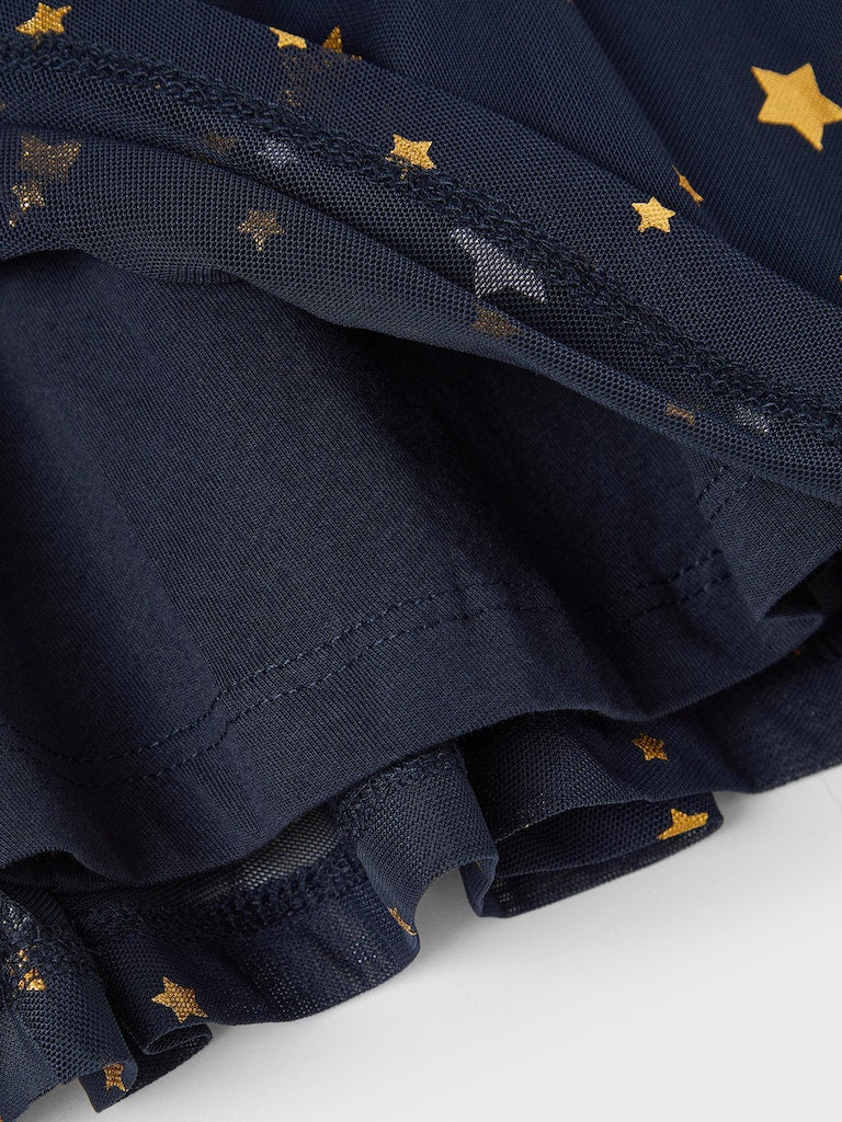Name it Girls Navy Tulle Skirt with Gold Stars