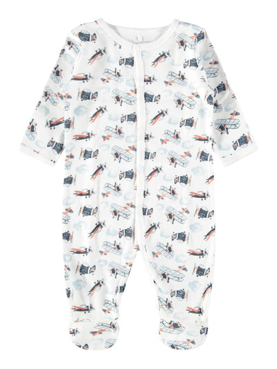 Name it Baby Boy 2-Pack Babygrows / Nightsuit Airplane Print