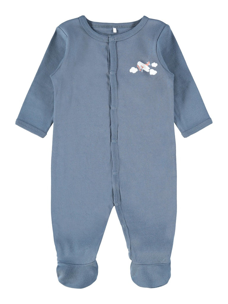 Name it Baby Boy 2-Pack Babygrows / Nightsuit Airplane Print