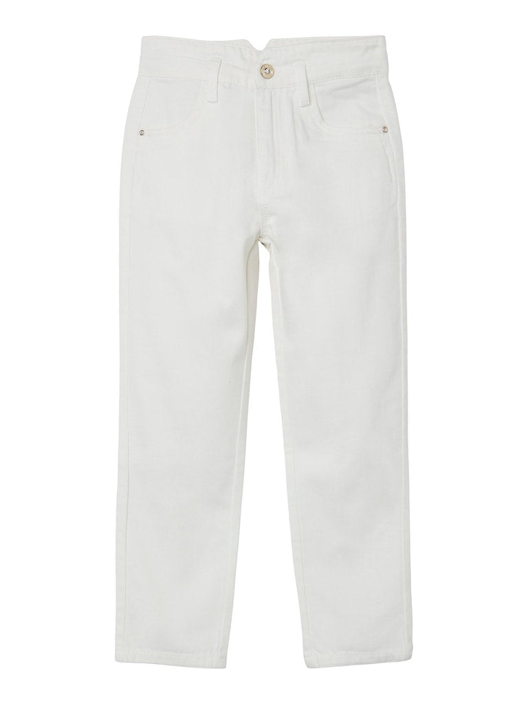 Name It Girls Mom-Style White Pants
