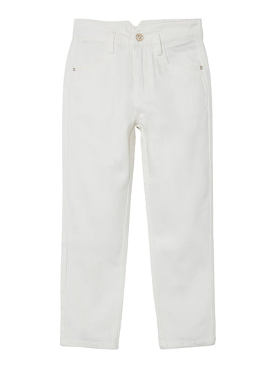 Name It Girls Mom-Style White Pants