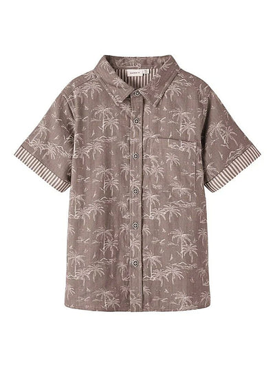 Name it Boys Short Sleeved Palm Trees Printed Shirt