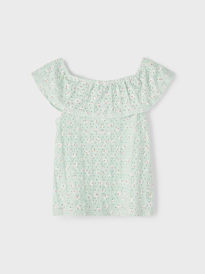 Name it Girls Broderie Bardot Top