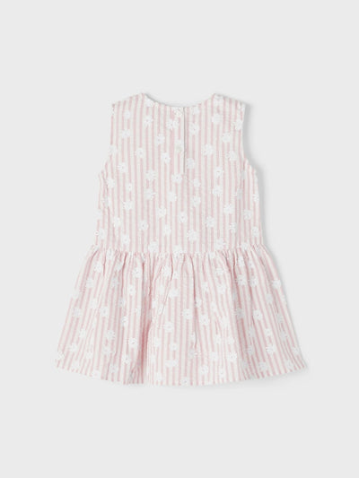Name it Toddler Girl Pink And White Floral Cotton Dress