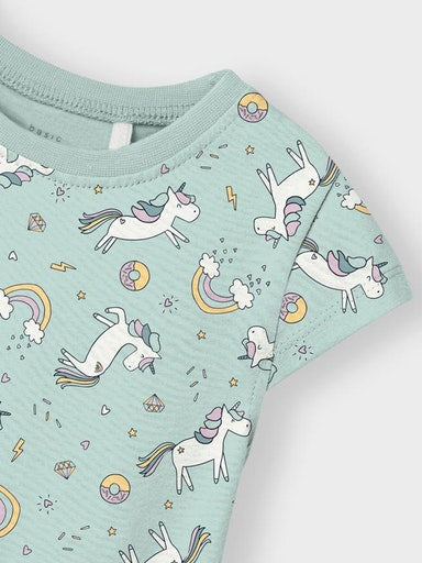 Name it Toddler Girl Unicorns Cotton Dress Set