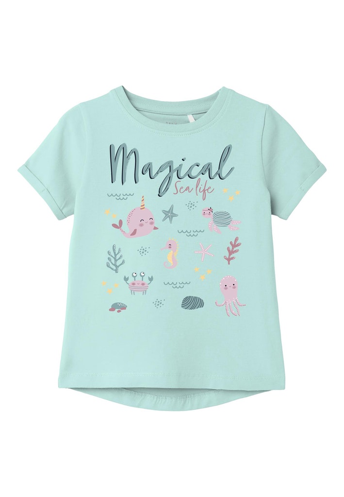 Toddler girl short-sleeved t-shirt/Blue