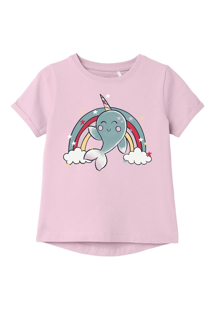 Toddler girl short-sleeved t-shirt/Pink