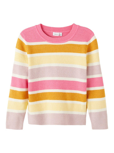 Kid girl cable knitted jumper/Pink