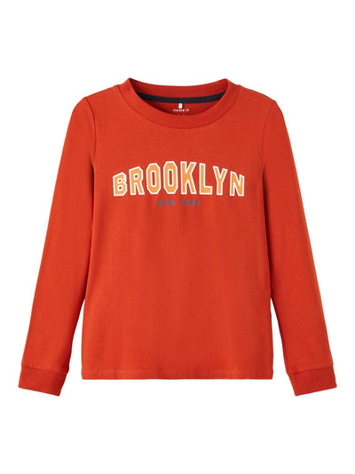 Kid boy long-sleeved t-shirt/orange