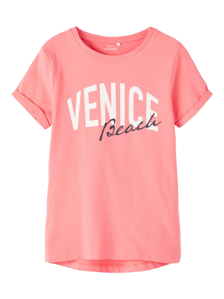 Kid girl short-sleeved summer top/pink