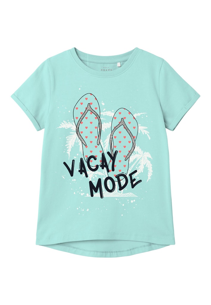 Kid girl short-sleeved summer top/Blue