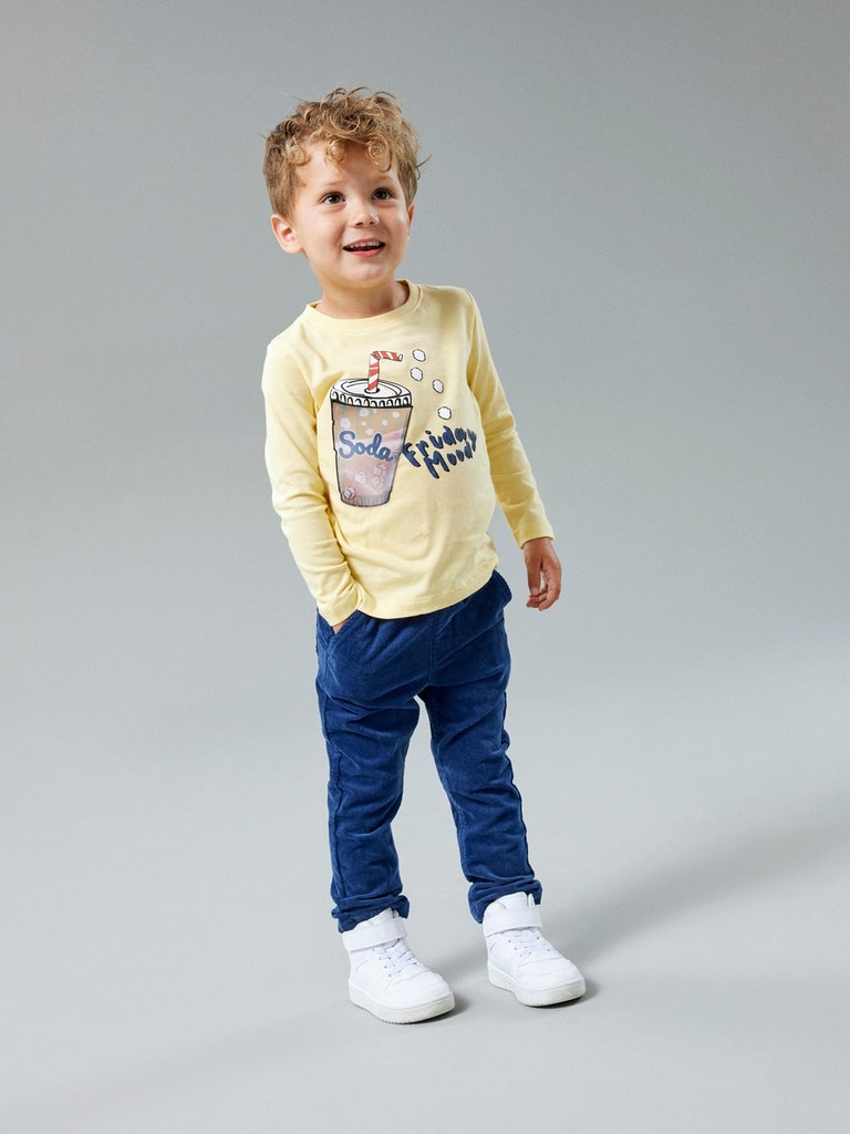 Name it Toddler Boys Blue Ribbed Cord Trousers
