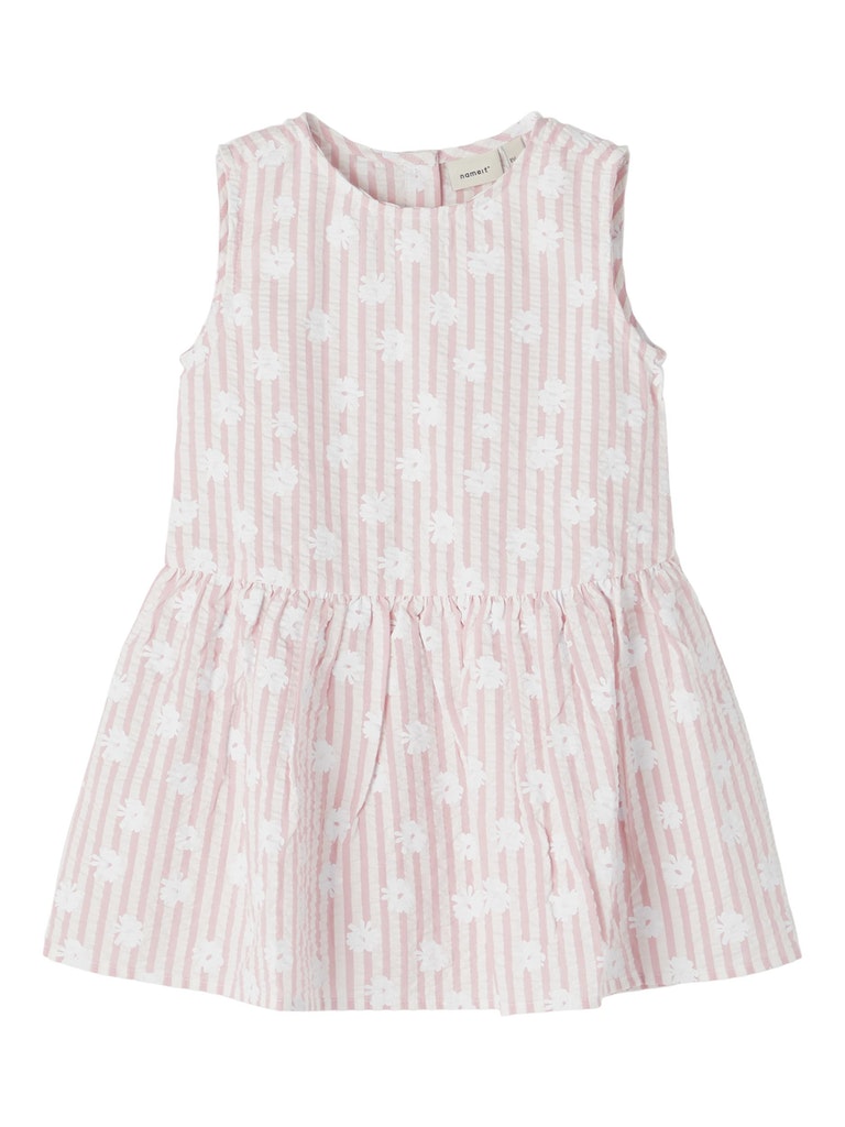 Toddler Girl Pink And White Floral Cotton Dress