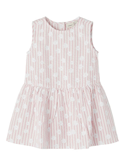 Toddler Girl Pink And White Floral Cotton Dress